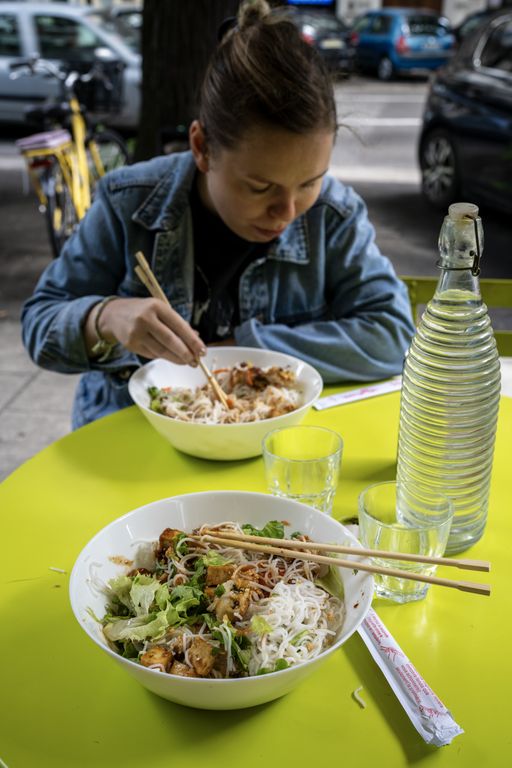 Bò bún, stirred